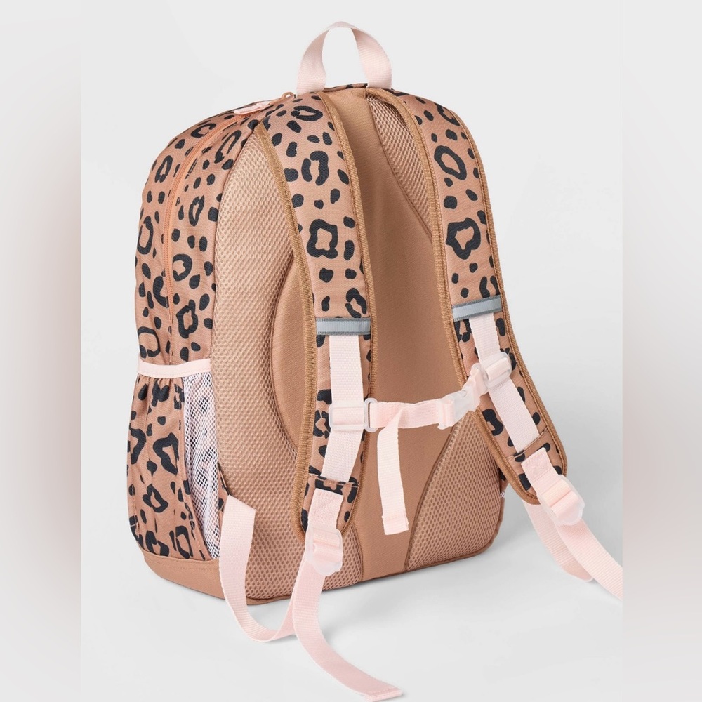 Cat & Jack Leopard Print Backpack with Pink Bows - Picture 2 of 6